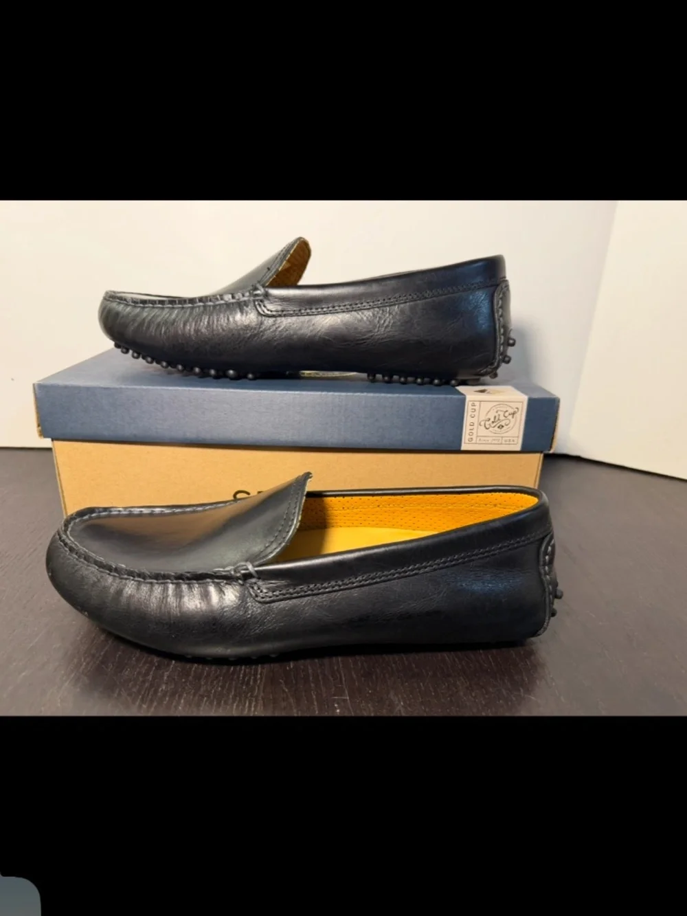 Sperry Gold Cup Meridian Leather Driving Loafers Black Mens 7.5M